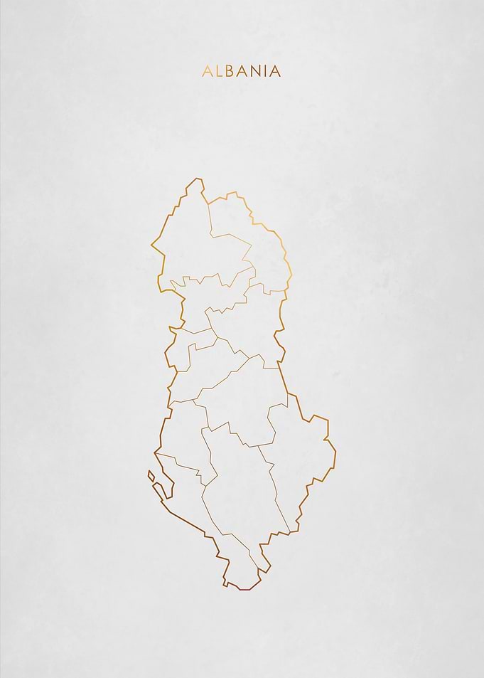 Gold Albania Map
