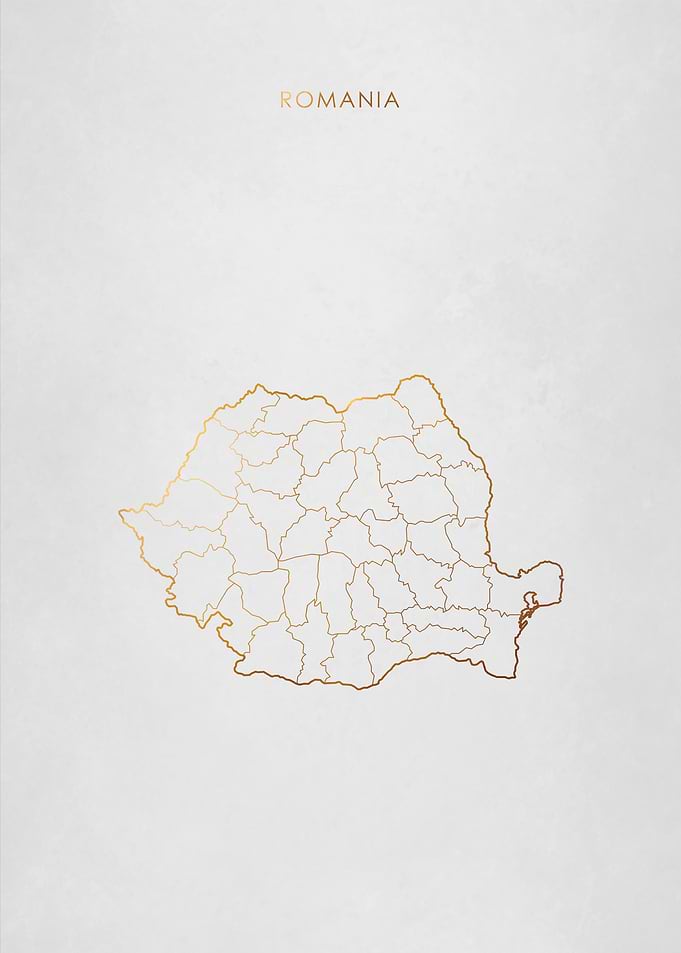 Gold Romania Map