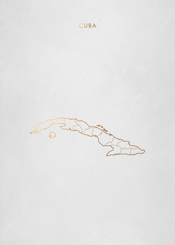 Gold Cuba Map