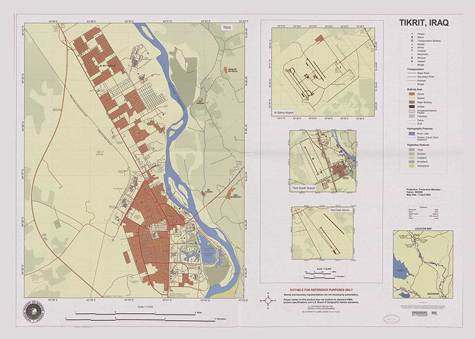 Map of Tikrit Iraq 2003