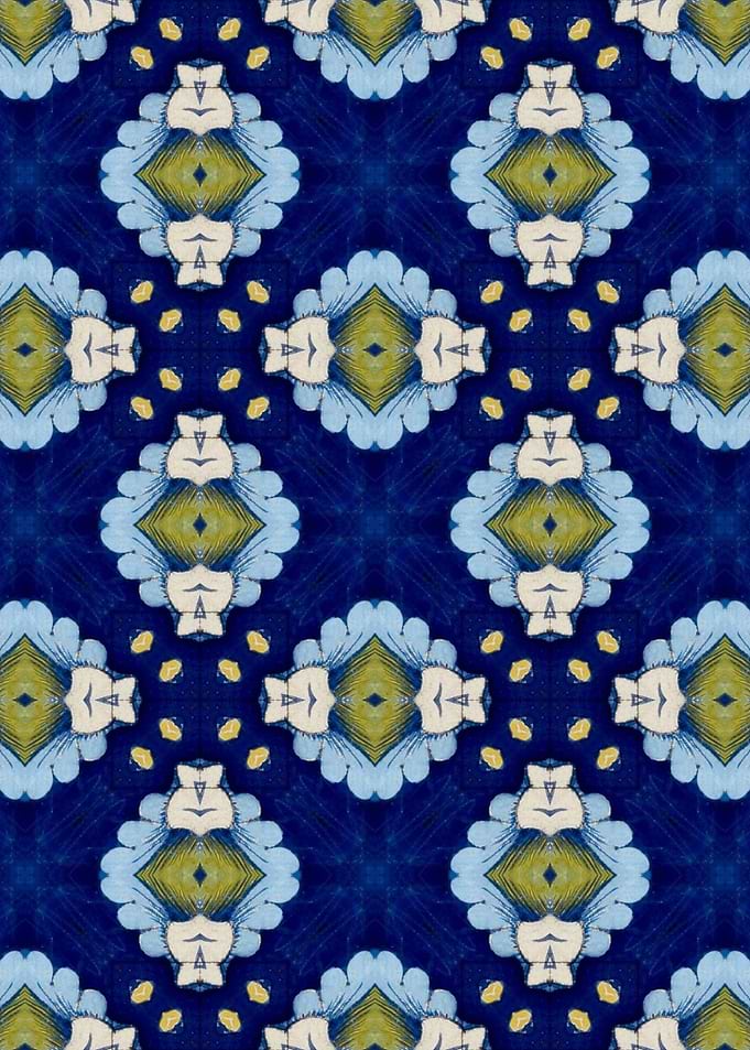 Intense Blue Pattern 30