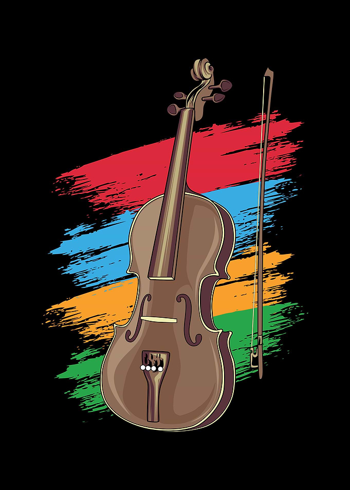 Vintage Violin retro fiddl