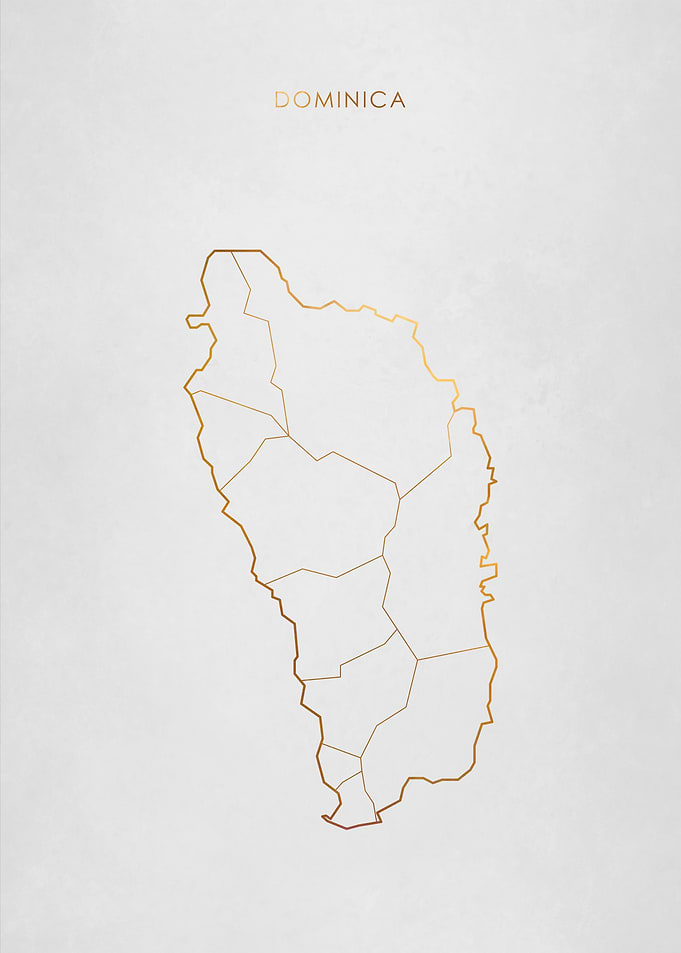 Gold Dominica Map