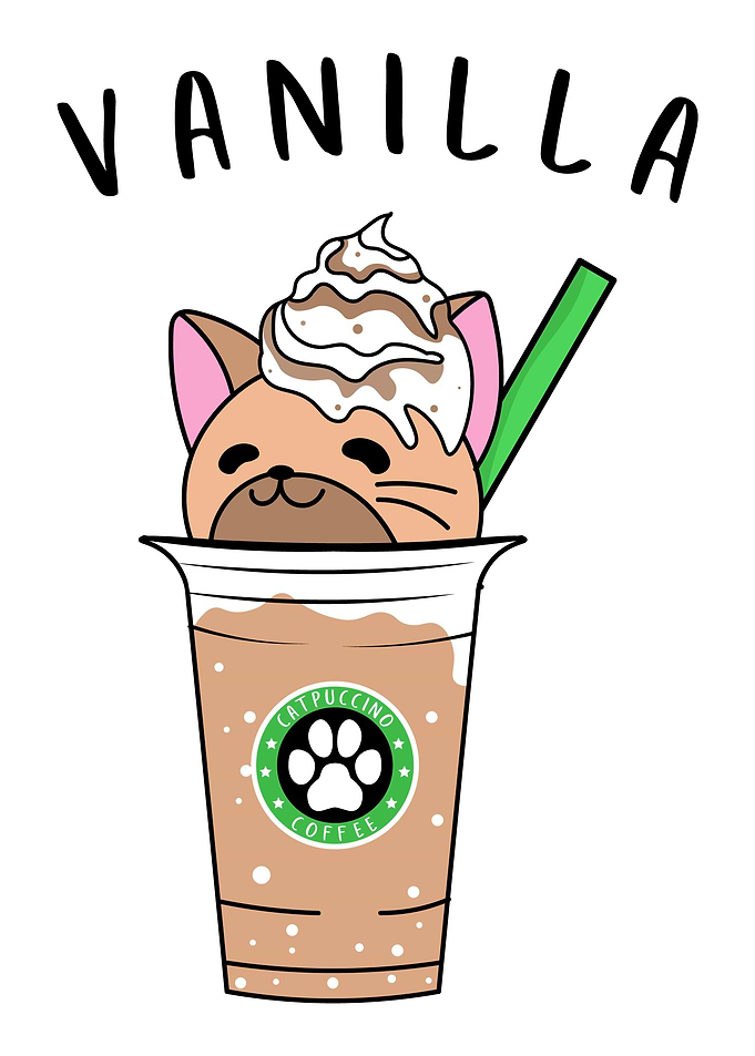 Cat pet coffee cappccino