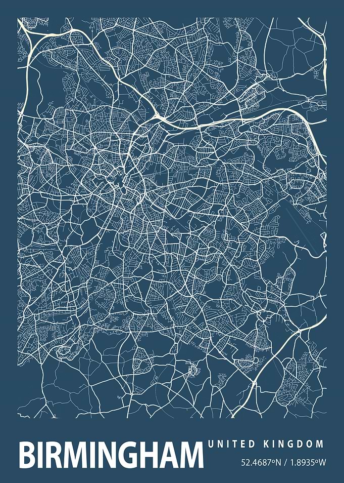 Birmingham Blueprint Map