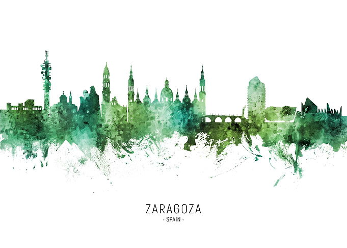 Zaragoza Skyline Spain
