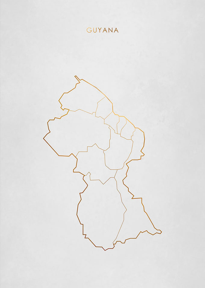 Gold Guyana Map