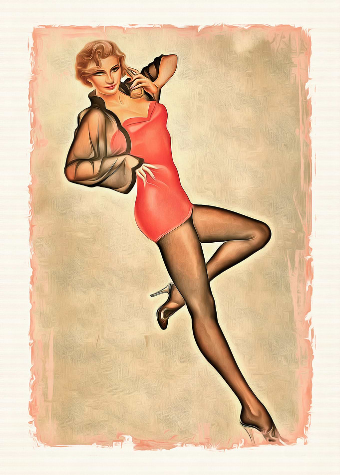 Vintage Pinup Girl Artwork