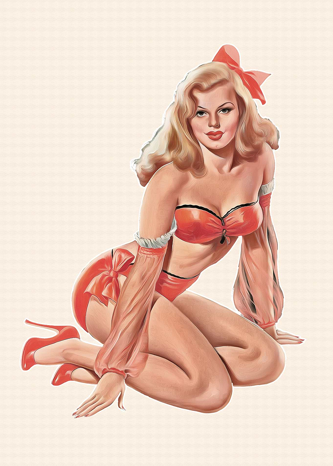 Vintage Pinup Girl Artwork