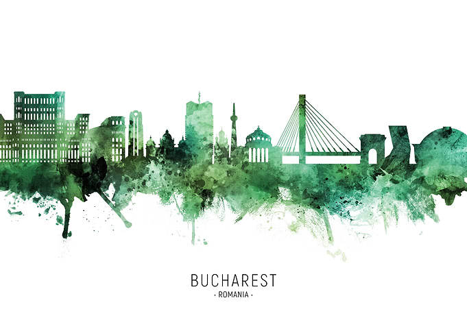 Bucharest Skyline Romania