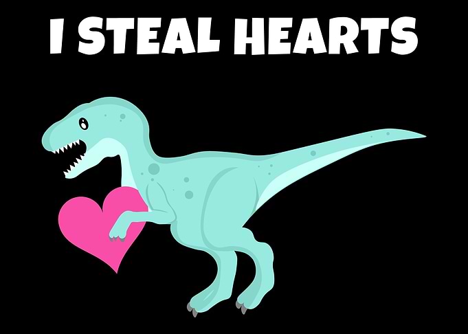 A dinosaur steals hearts