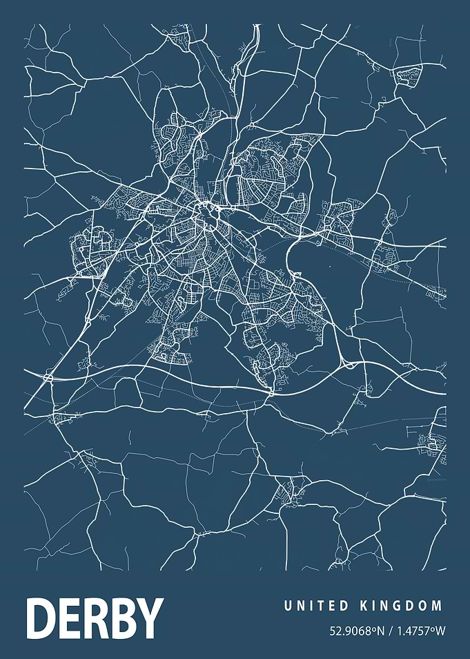Derby Blueprint Street Map