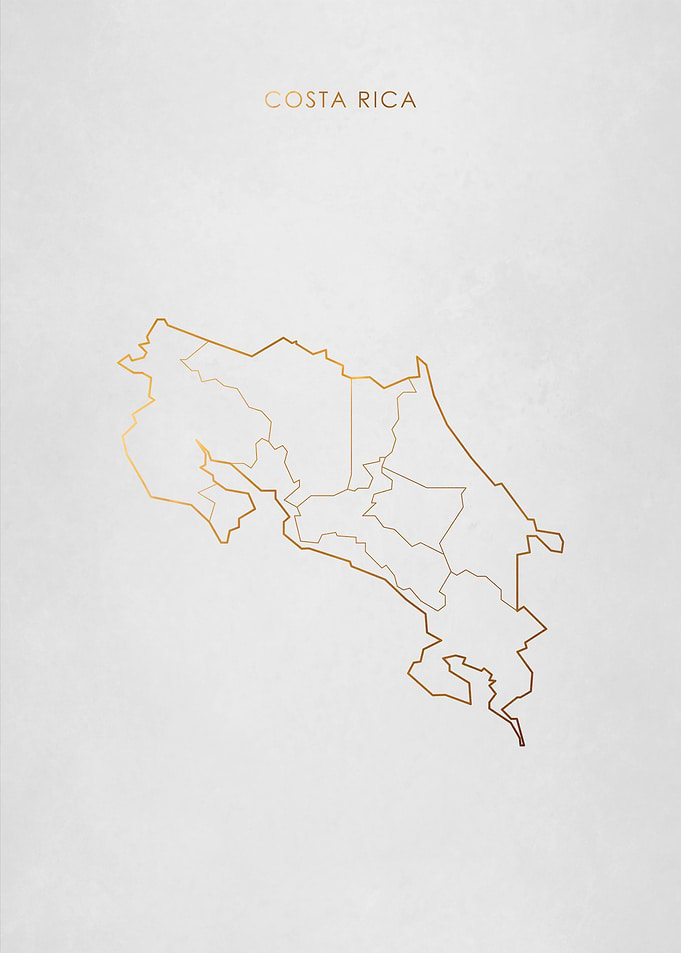Gold Costa Rica Map