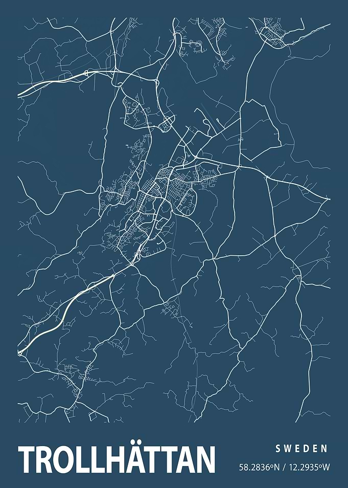 Trollhttan Blueprint Map