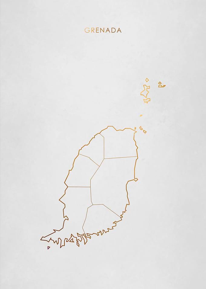 Gold Grenada Map