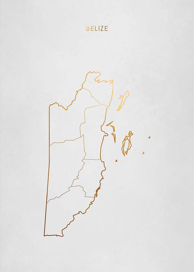 Gold Belize Map