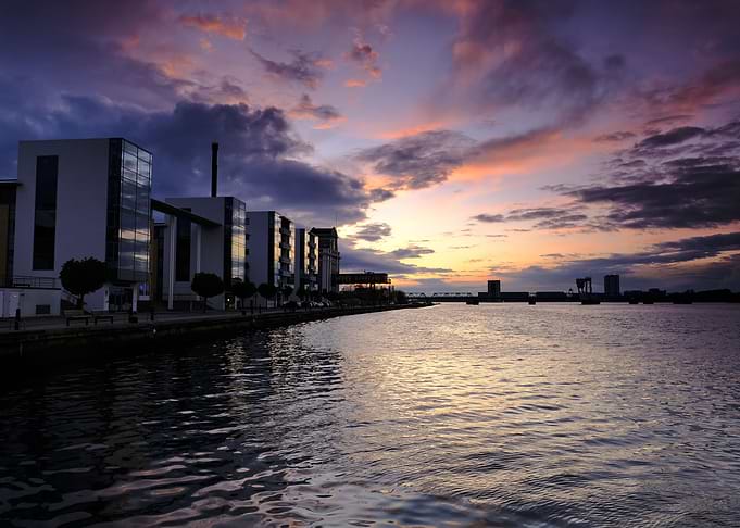 Waterline sunset
