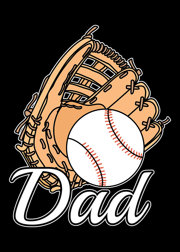 Father and baseball glove