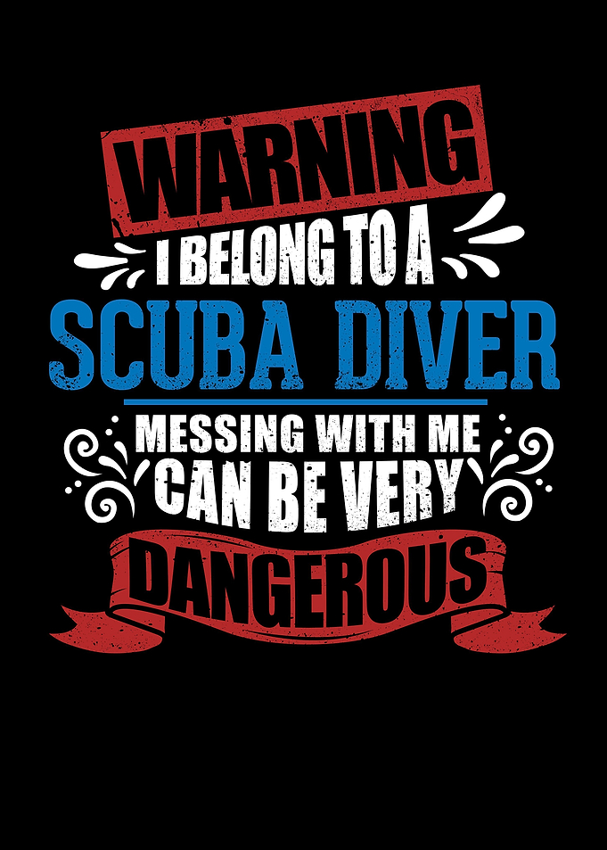 Warning belong Scuba Diver