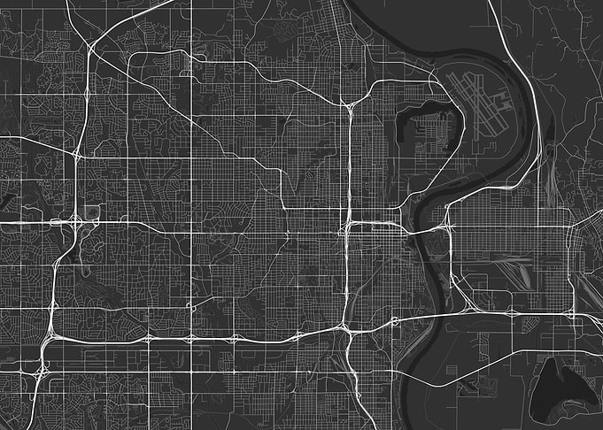 Omaha USA Map