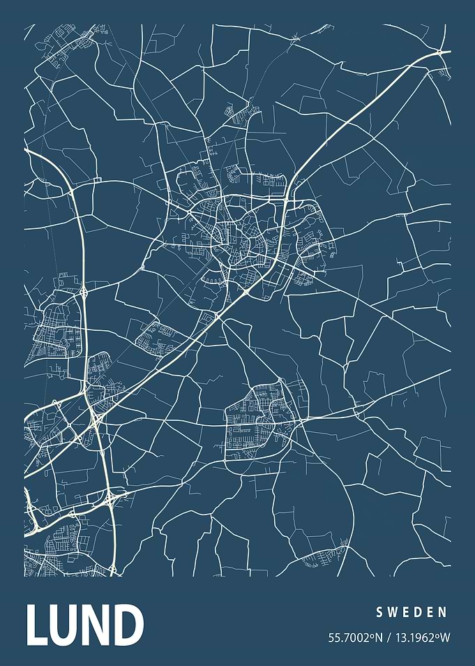 Lund Blueprint Street Map