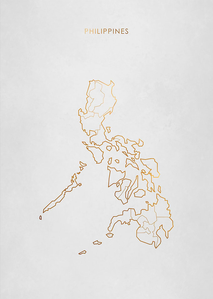 Gold Philippines Map