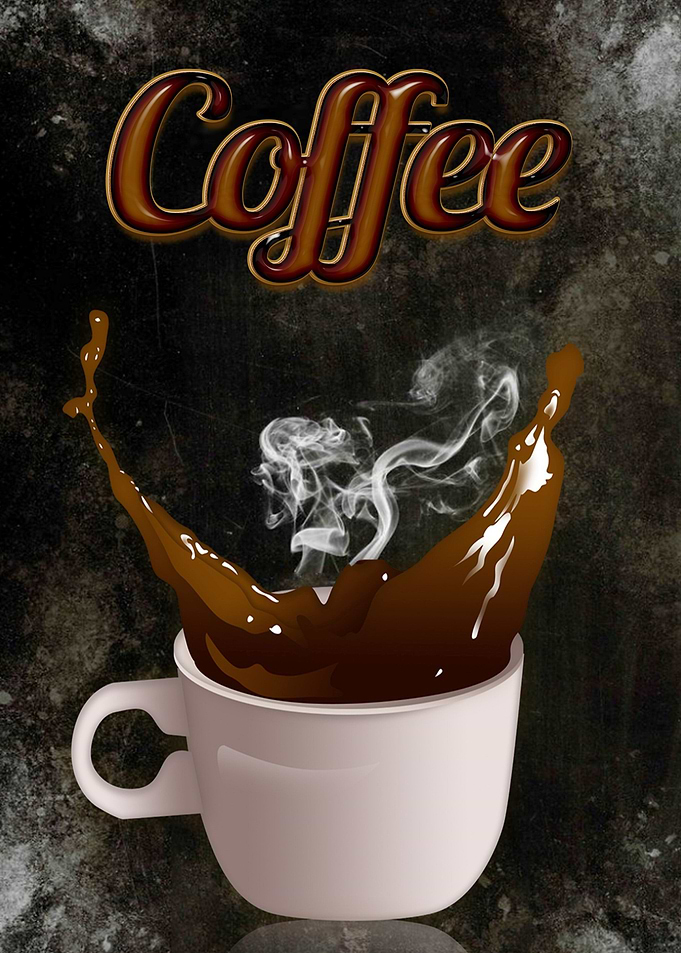 Coffee mug splash abstract