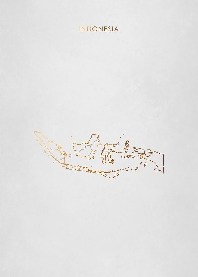 Gold Indonesia Map