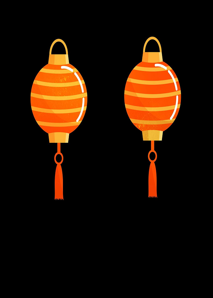 Japanese lanterns art