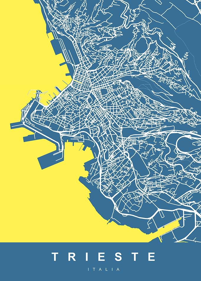 TRIESTE City Map Blue