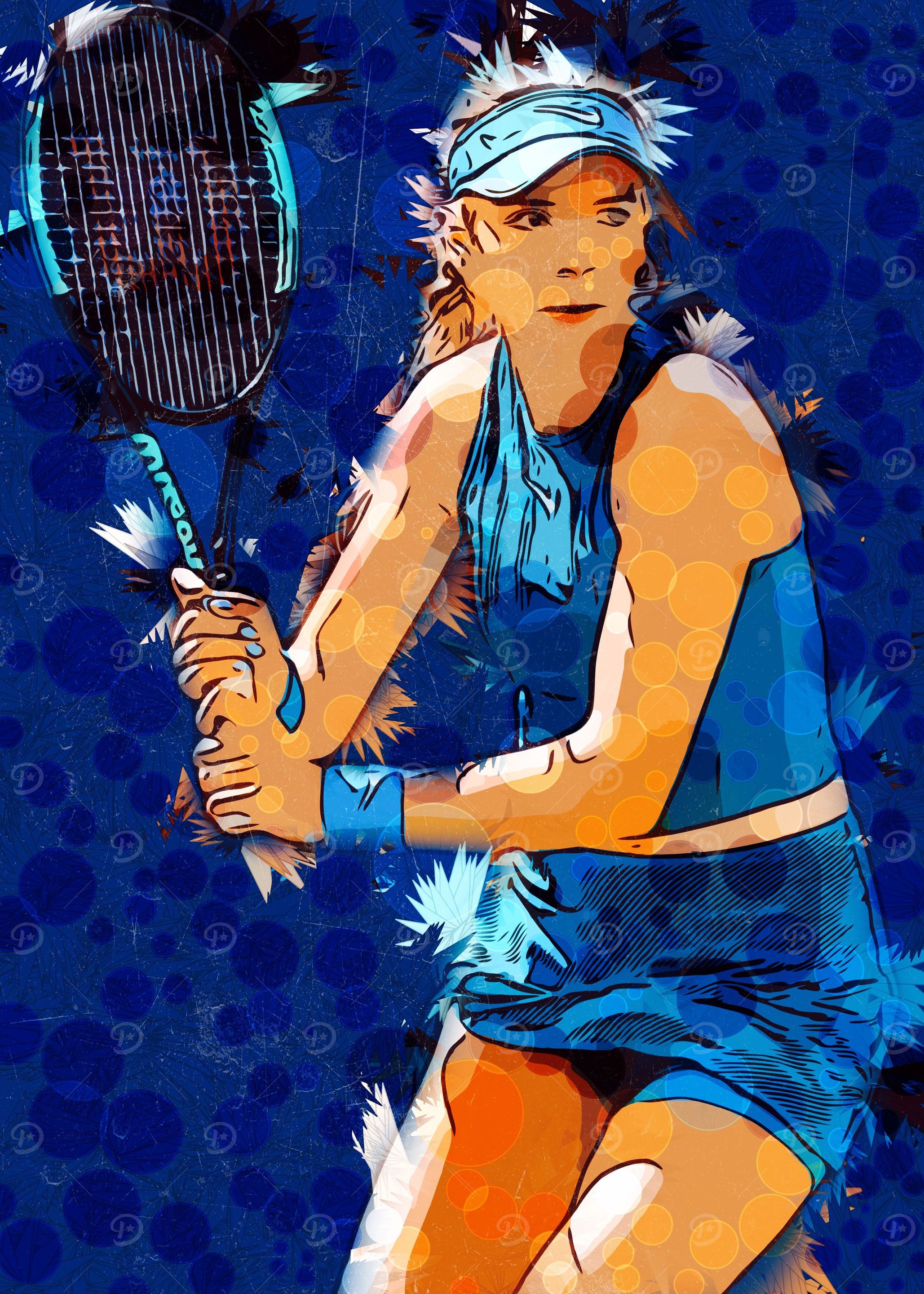 Tennis player artwork