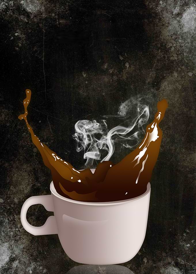 Coffee splash mug abstract