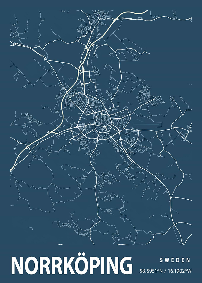 Norrkping Blueprint Map