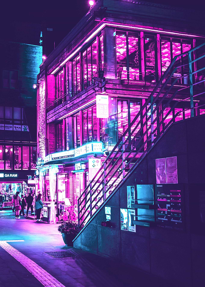 Market Neon night