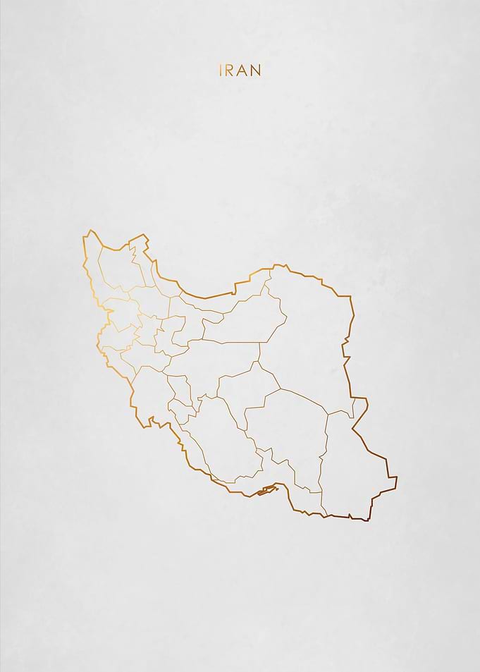 Gold Iran Map