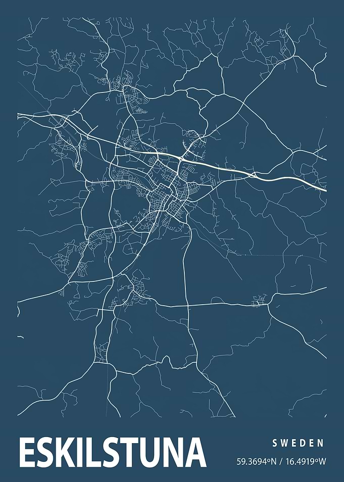 Eskilstuna Blueprint Map