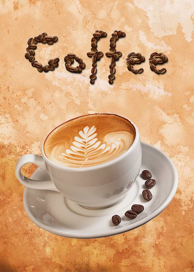 Coffee with beans mug