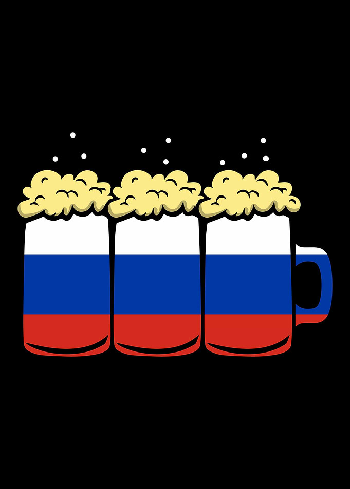 Russia Flag Country Beer
