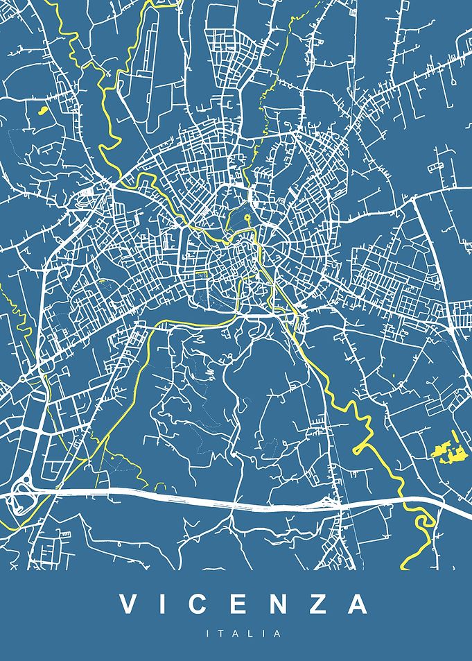 VICENZA City Map Blue