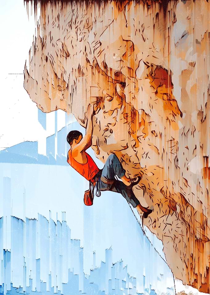 Climbing sport artwork