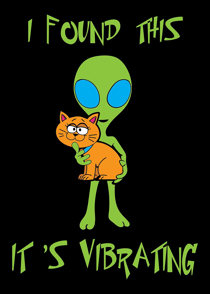 An alien finds a cat