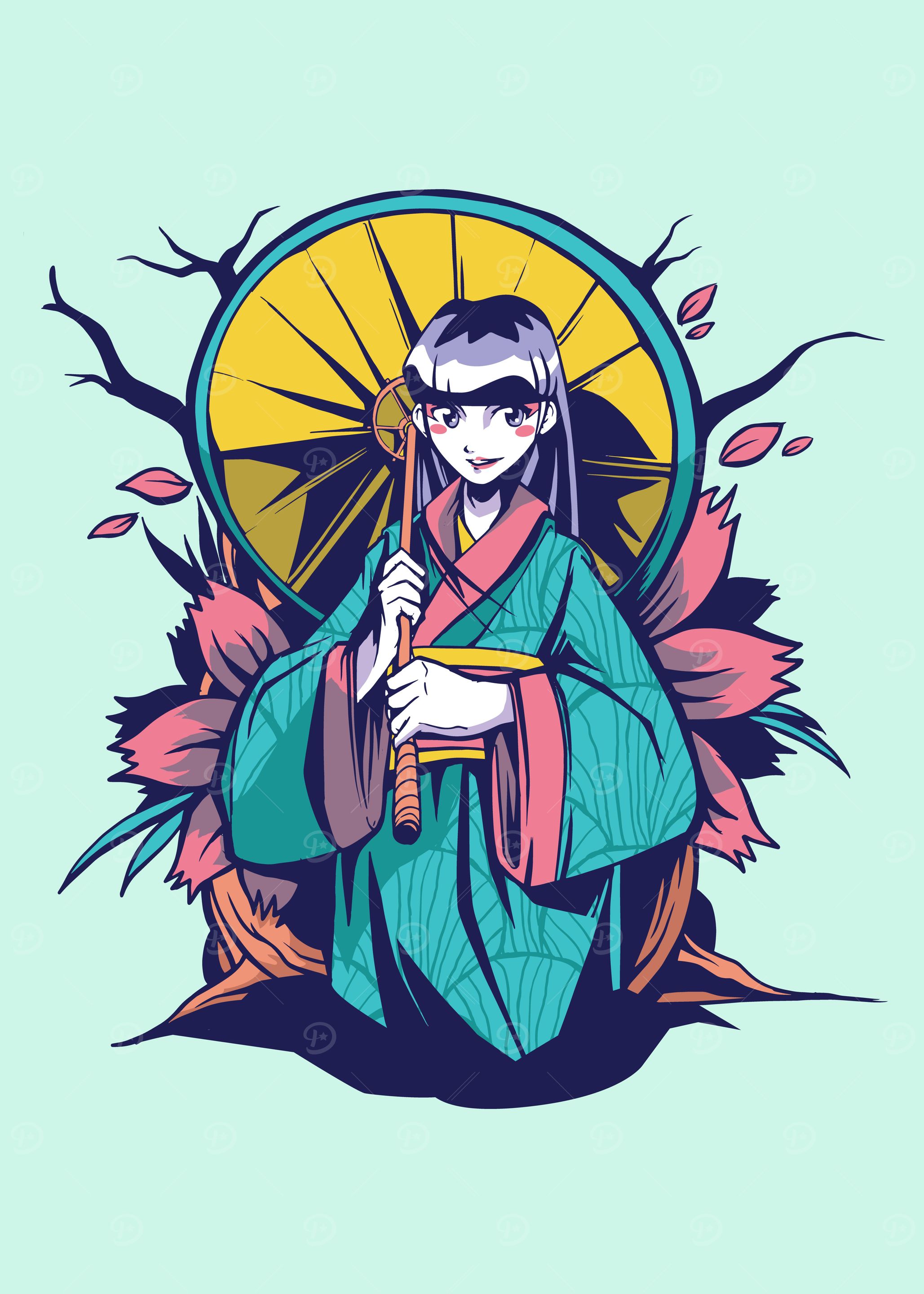 Anime Girl with Umbrella