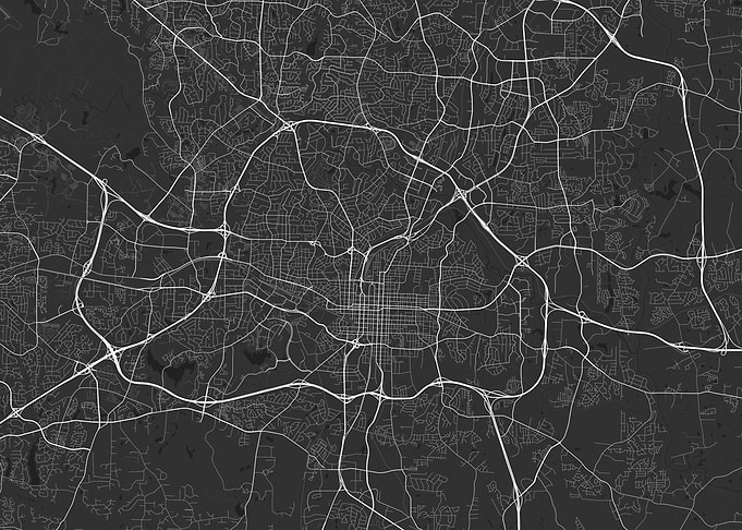 Raleigh USA Map