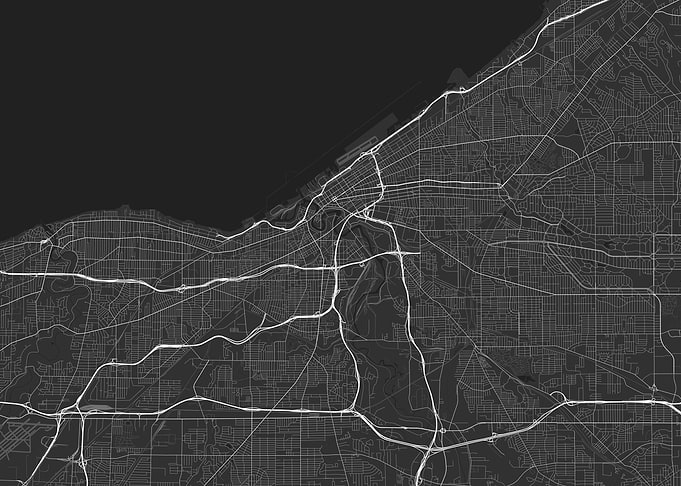 Cleveland USA Map