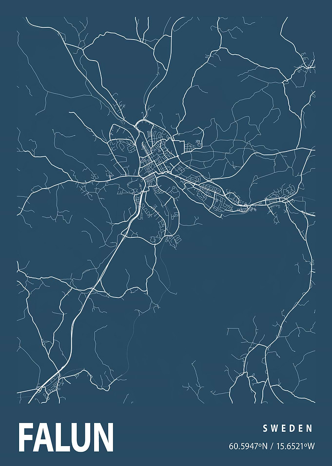 Falun Blueprint Street Map