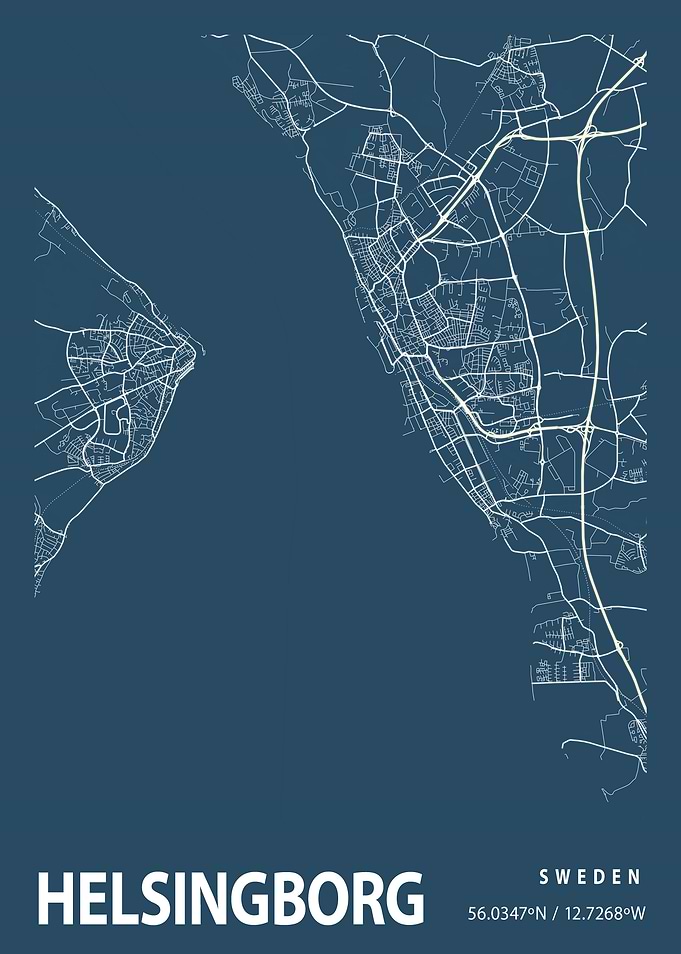 Helsingborg Blueprint Map