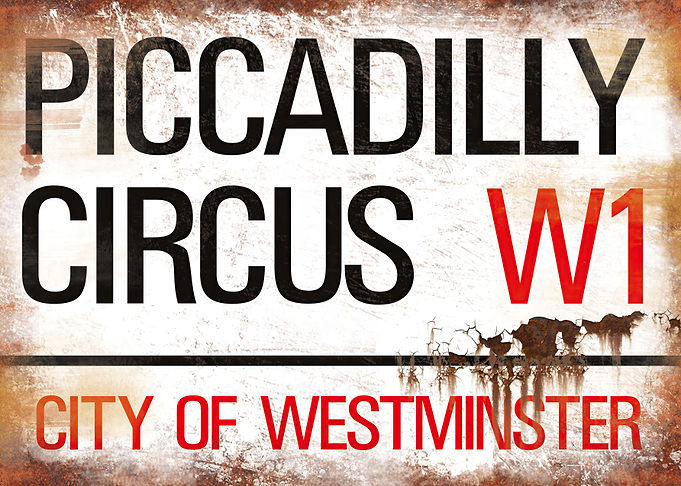 Piccadilly Circus Old Sign