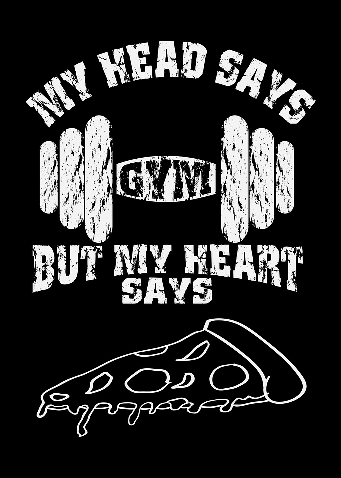 Funny Fitness Pizza Heart