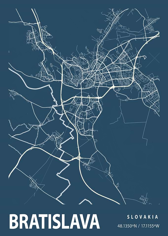 Bratislava Blueprint Map