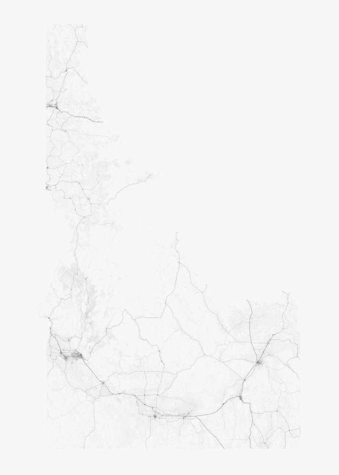 Roads of Idaho Map